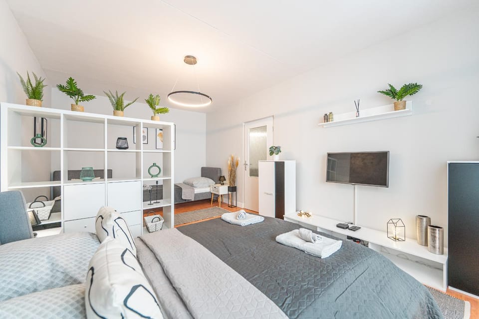 TV and multimedia, Photo of the whole room, Bedroom, towels