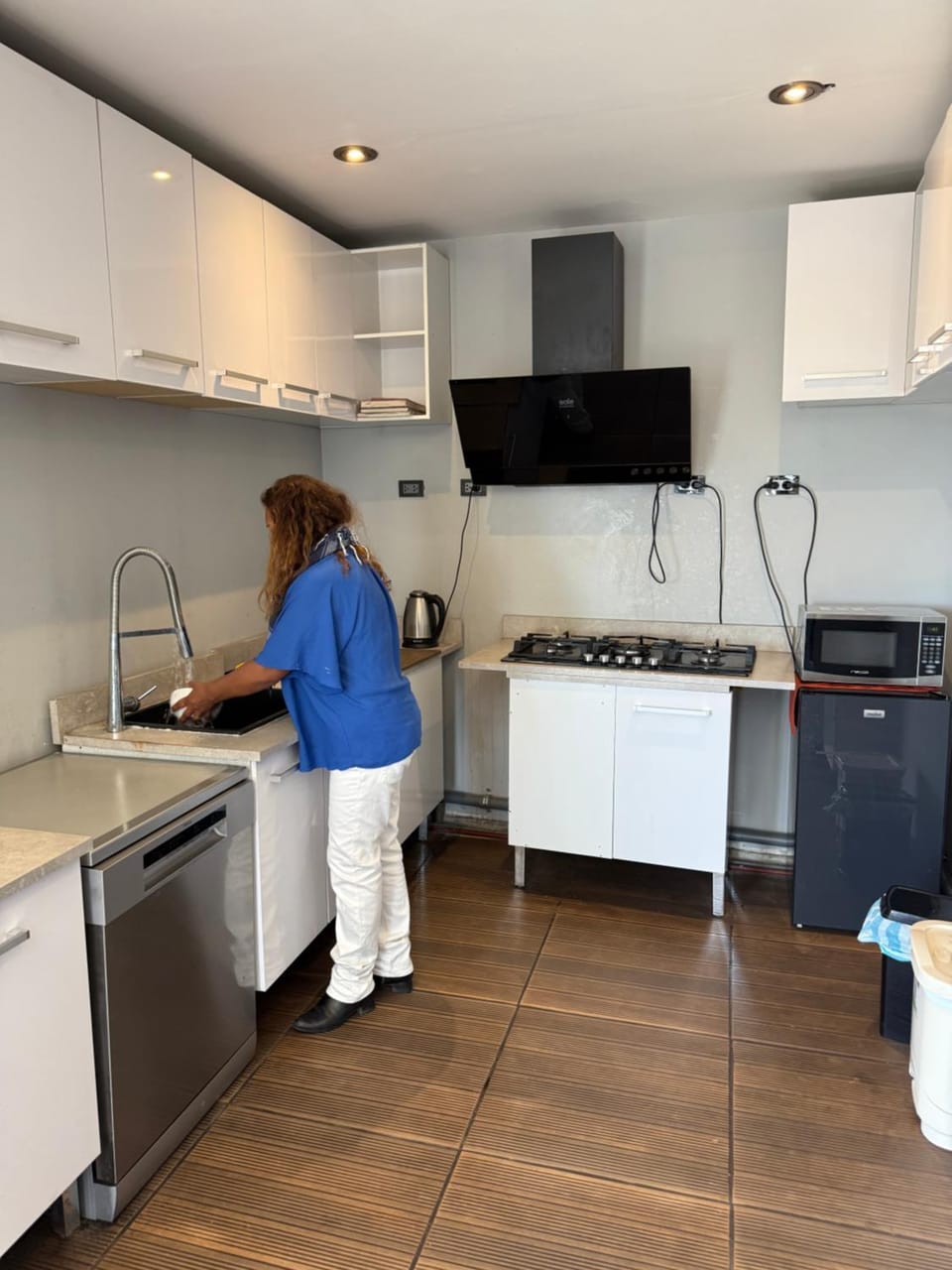Kitchen or kitchenette, minibar, stove