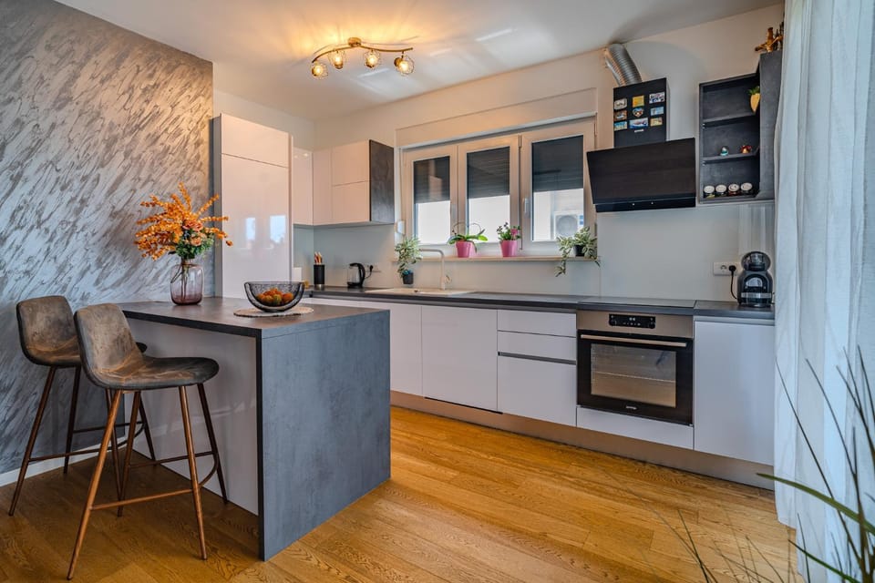 Kitchen or kitchenette, Dining area, dishwasher, oven, stove