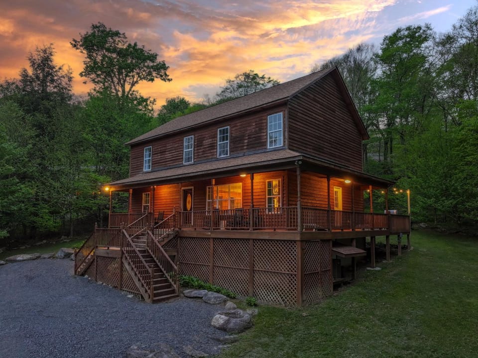 Property building, Natural landscape, Sunset