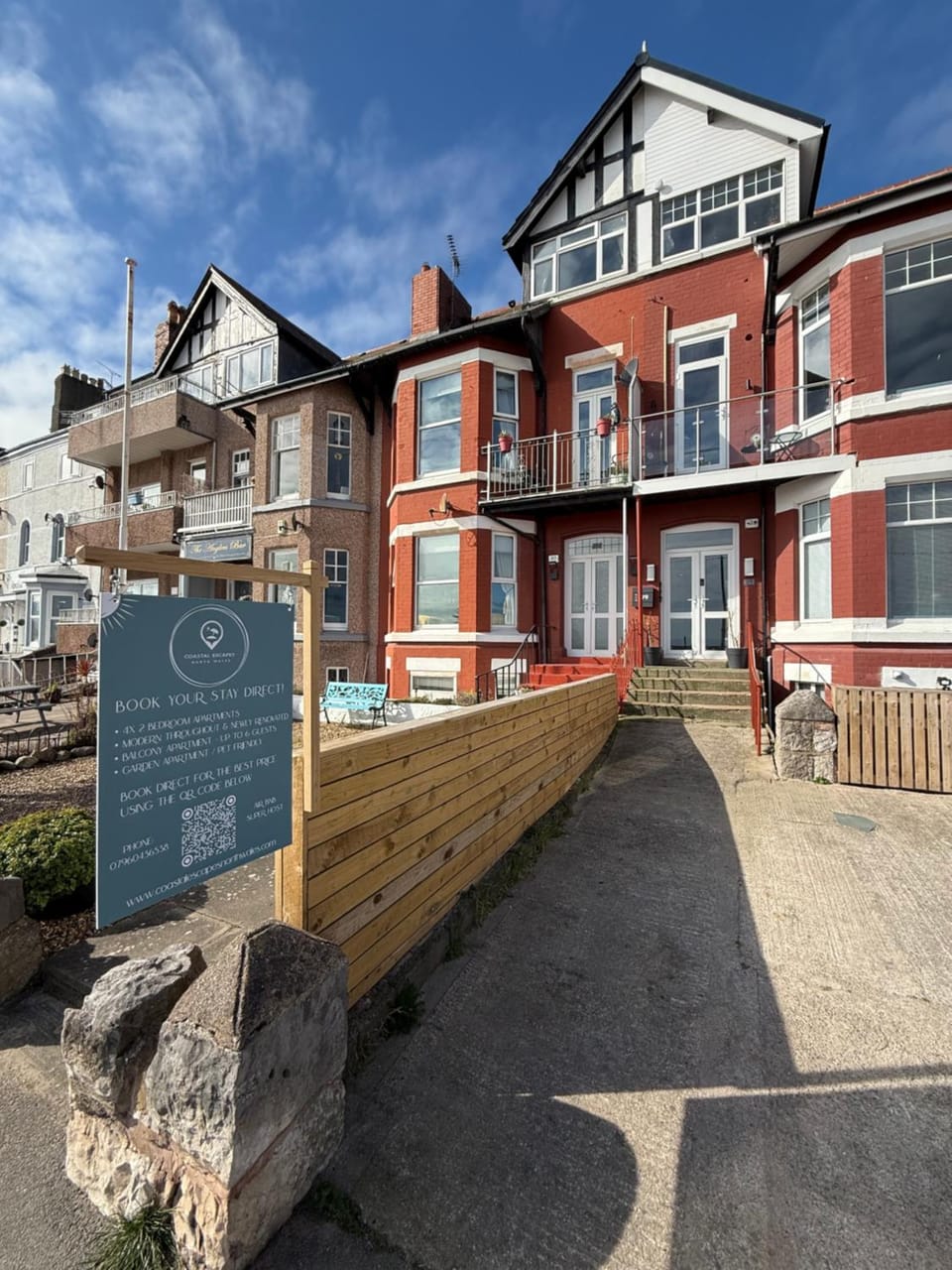 Stunning Sea View Apartment With Balcony & Parking Apartment in Rhôs-on-Sea