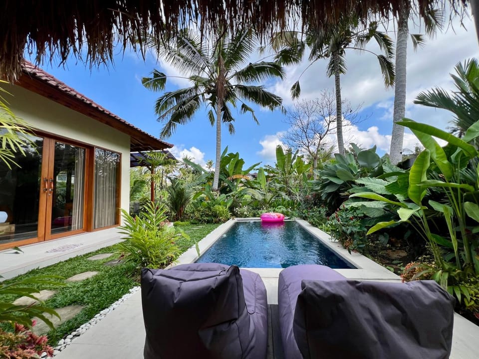 View (from property/room), Balcony/Terrace, Pool view, Swimming pool