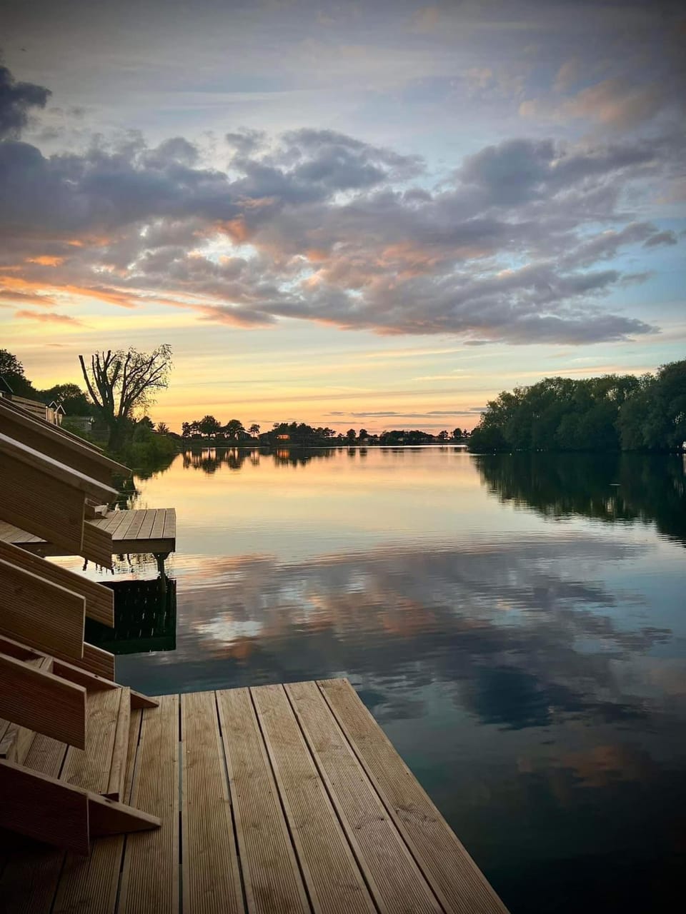 Natural landscape, Lake view, Sunset