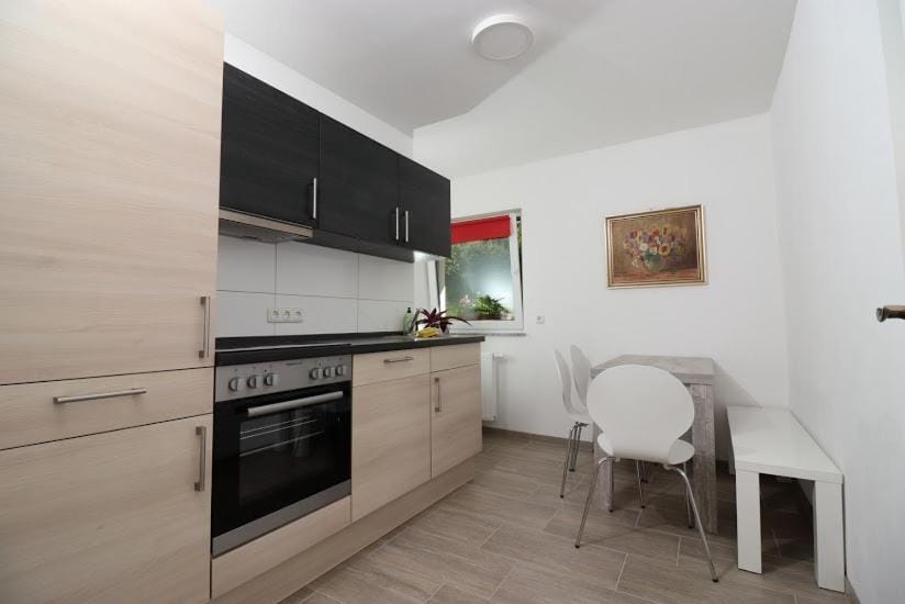 Kitchen or kitchenette, Dining area, dishwasher, stove