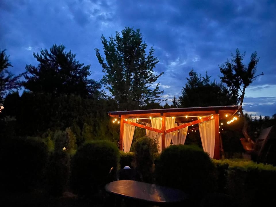 Night, Garden, Hot Tub