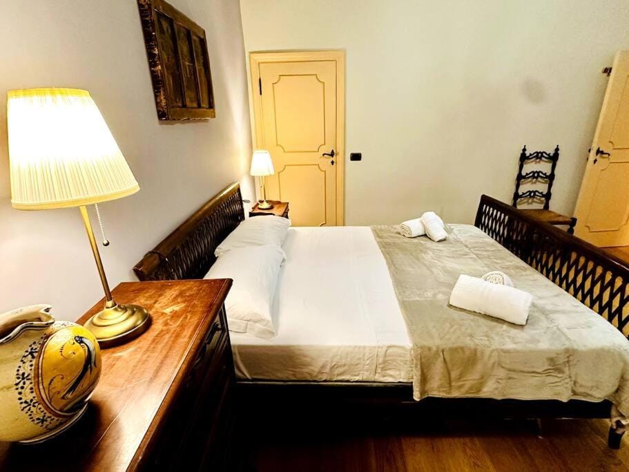 Bed, Photo of the whole room, Bedroom, towels, wardrobe