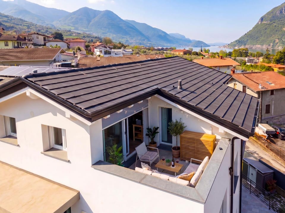 Property building, Day, Neighbourhood, Natural landscape, Bird's eye view, Mountain view, Parking