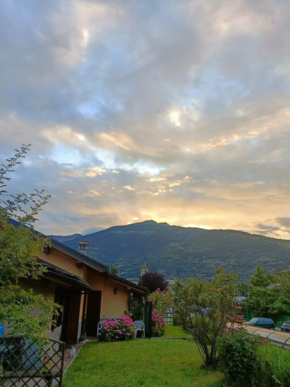 Natural landscape, Mountain view, Sunset