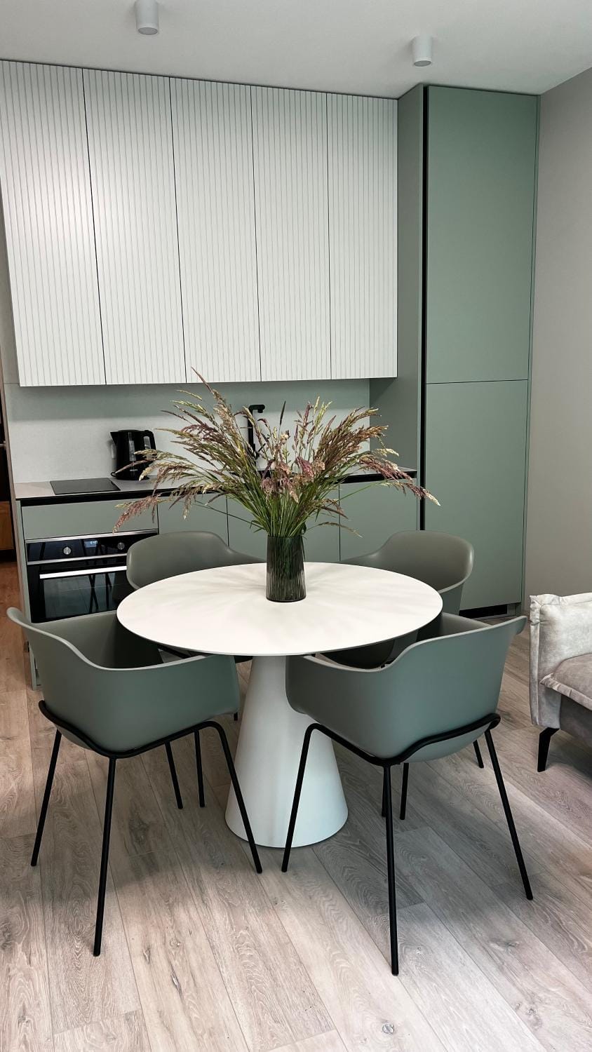 Kitchen or kitchenette, Living room, Dining area