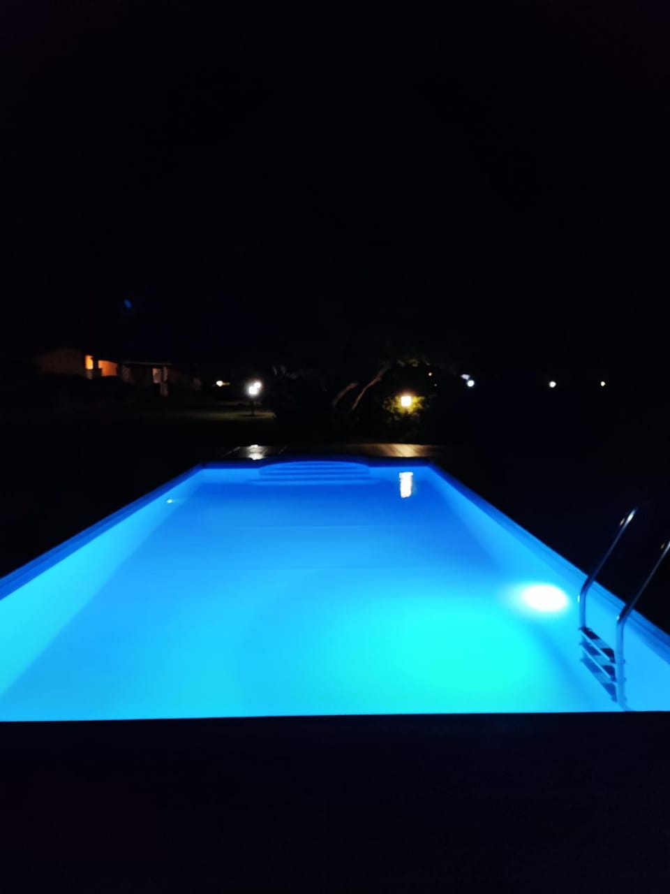 Night, Pool view, Swimming pool