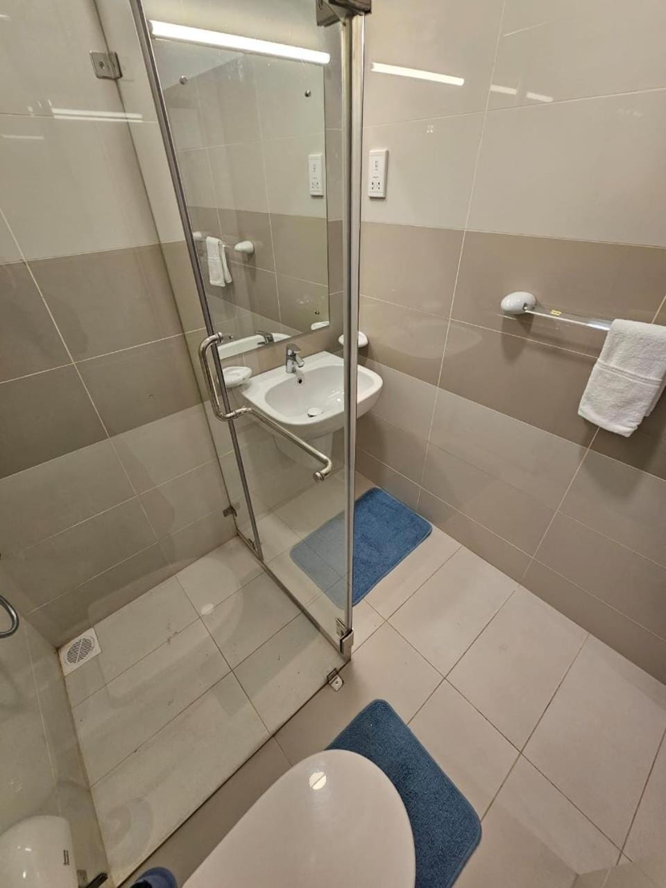 Shower, Toilet, Bathroom, towels