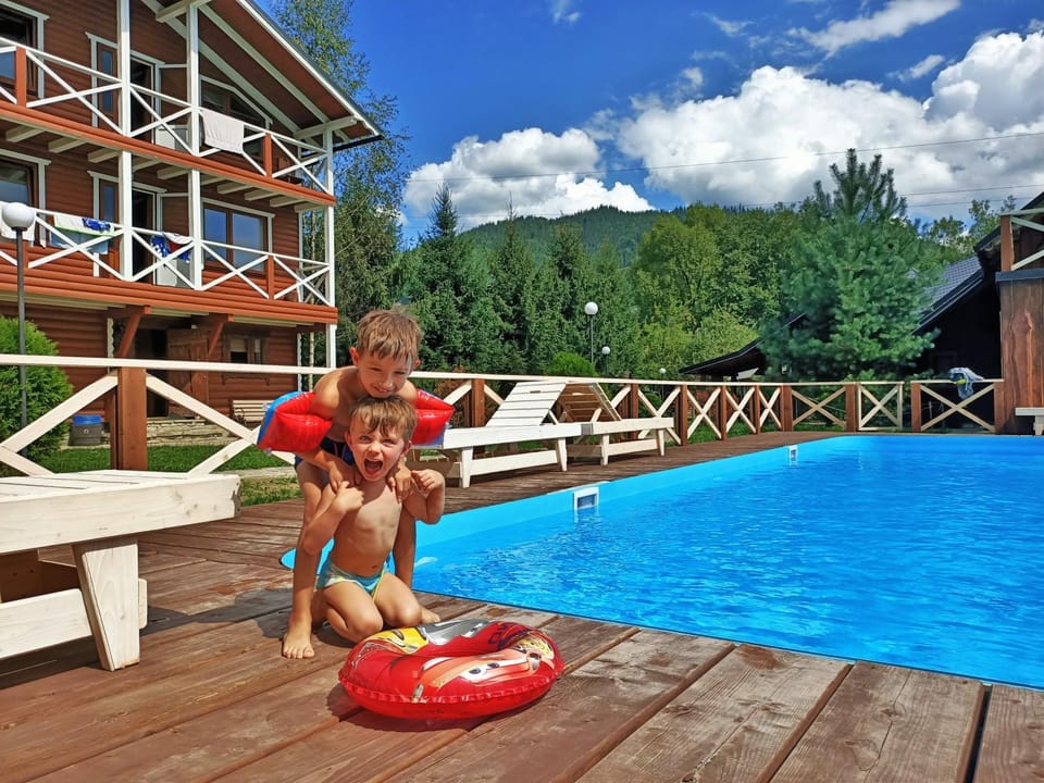 Property building, Swimming pool, children
