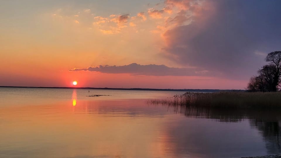 Nearby landmark, Natural landscape, Lake view, Sunset