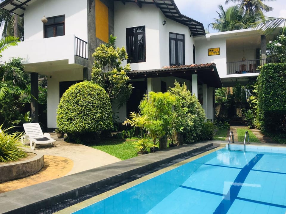 Property building, Patio, Day, Garden, Garden view, Pool view, Swimming pool, sunbed