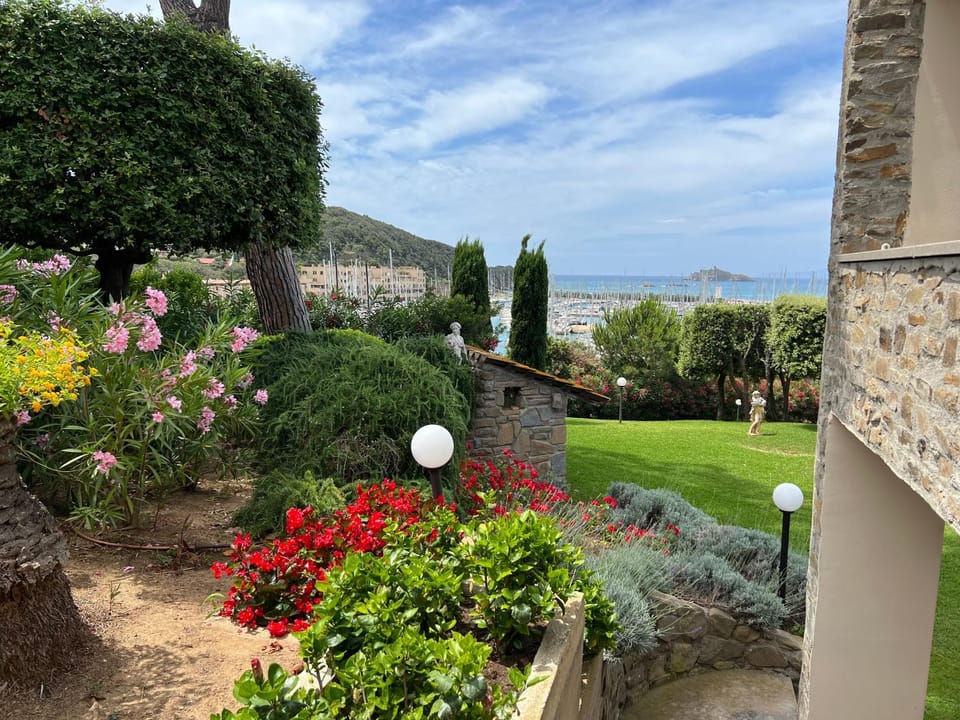 Natural landscape, Garden, Garden view, Sea view