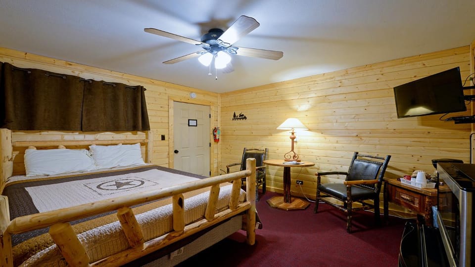 Bed, TV and multimedia, Seating area, Bedroom, furniture, minibar