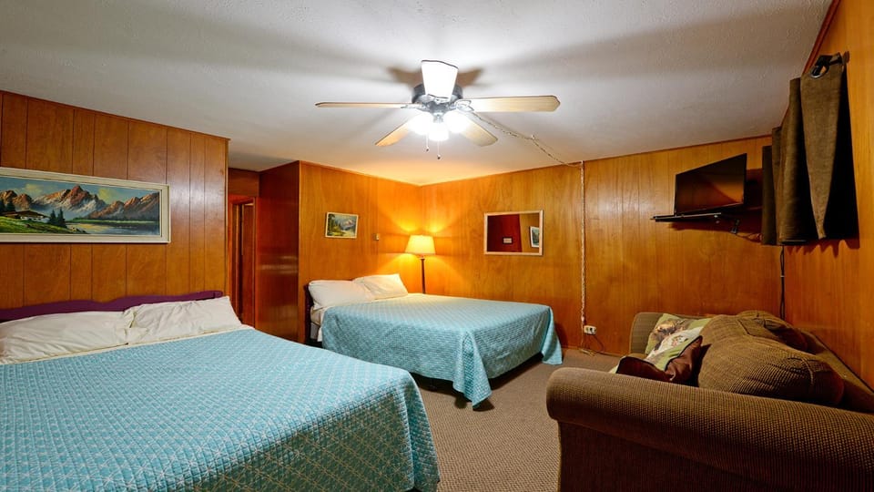 Bed, TV and multimedia, Seating area, Bedroom, furniture