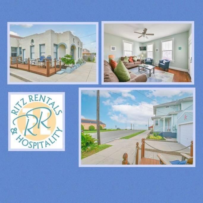 Coastal Blue Beach House with 3 Bedrooms and Just off the Seawall House in Galveston Island
