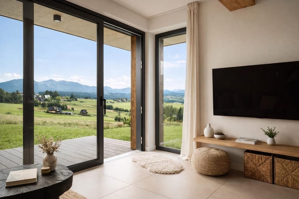 Communal lounge/ TV room, Day, Natural landscape, TV and multimedia, Mountain view