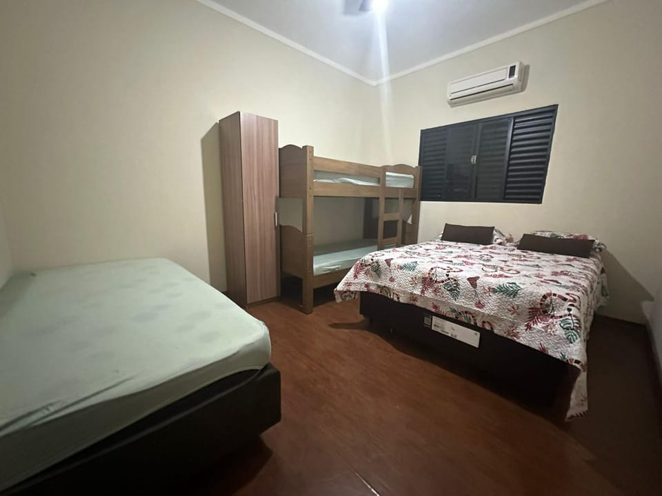 Bed, Photo of the whole room, Bedroom, bunk bed, wardrobe, air conditioner