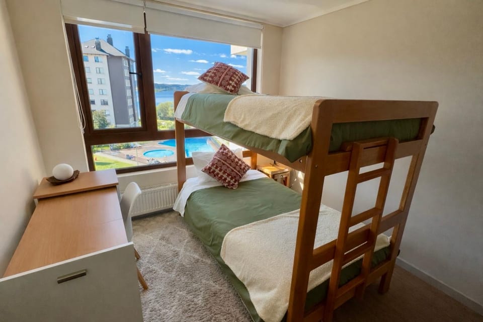 Bed, Photo of the whole room, Bedroom, Pool view, Swimming pool, towels