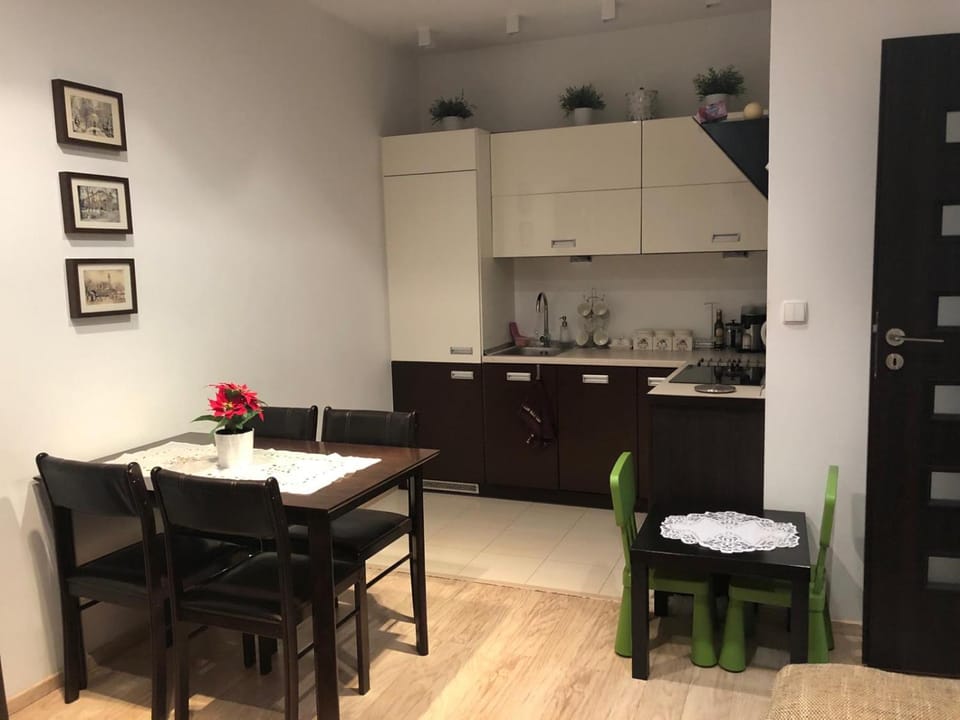 Kitchen or kitchenette, Dining area, stove