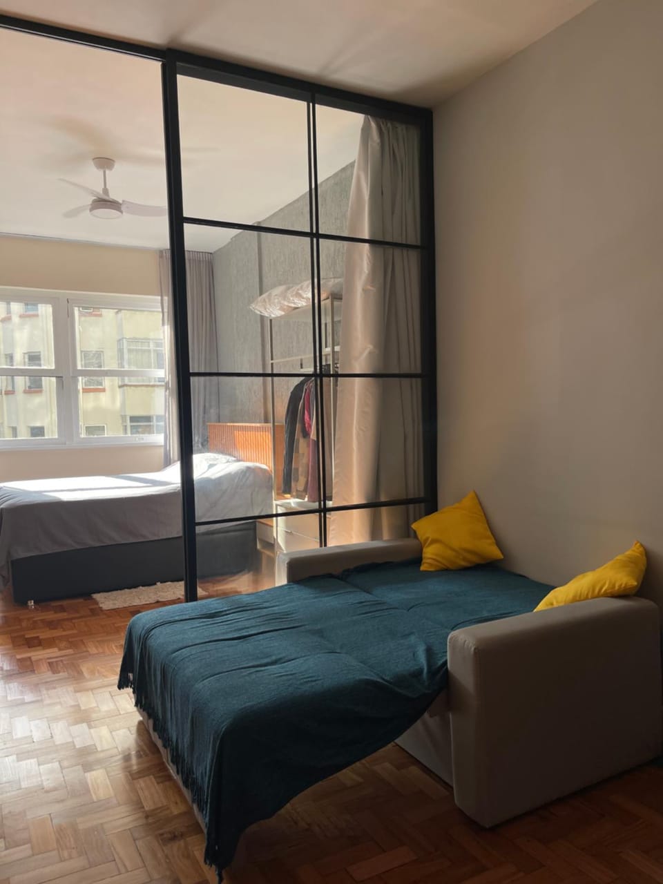 Bed, Living room, Photo of the whole room, Bedroom