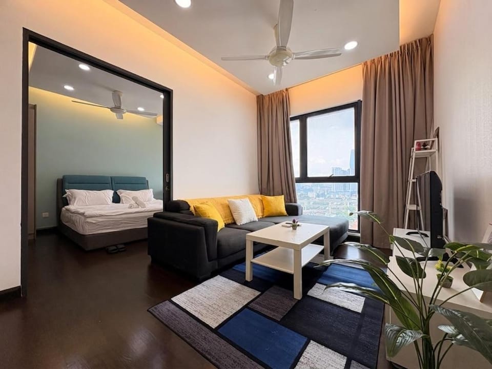 Bed, Living room, Bedroom