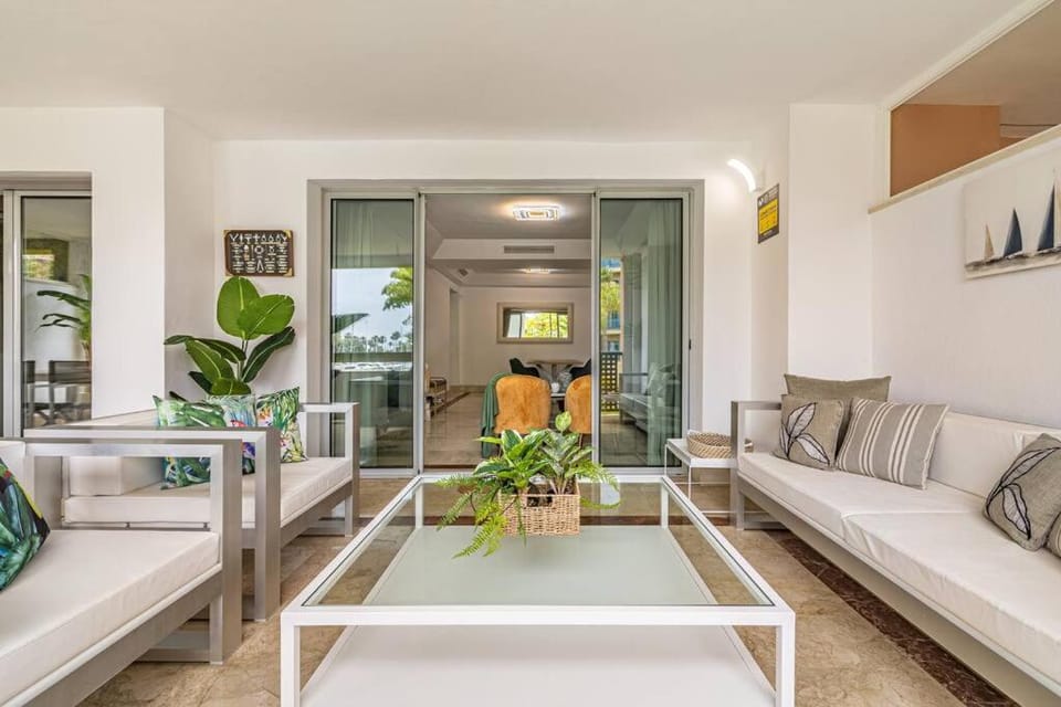 Stunning Tropical Oasis 3BR, Pool and Water Views Apartment in Andalusia