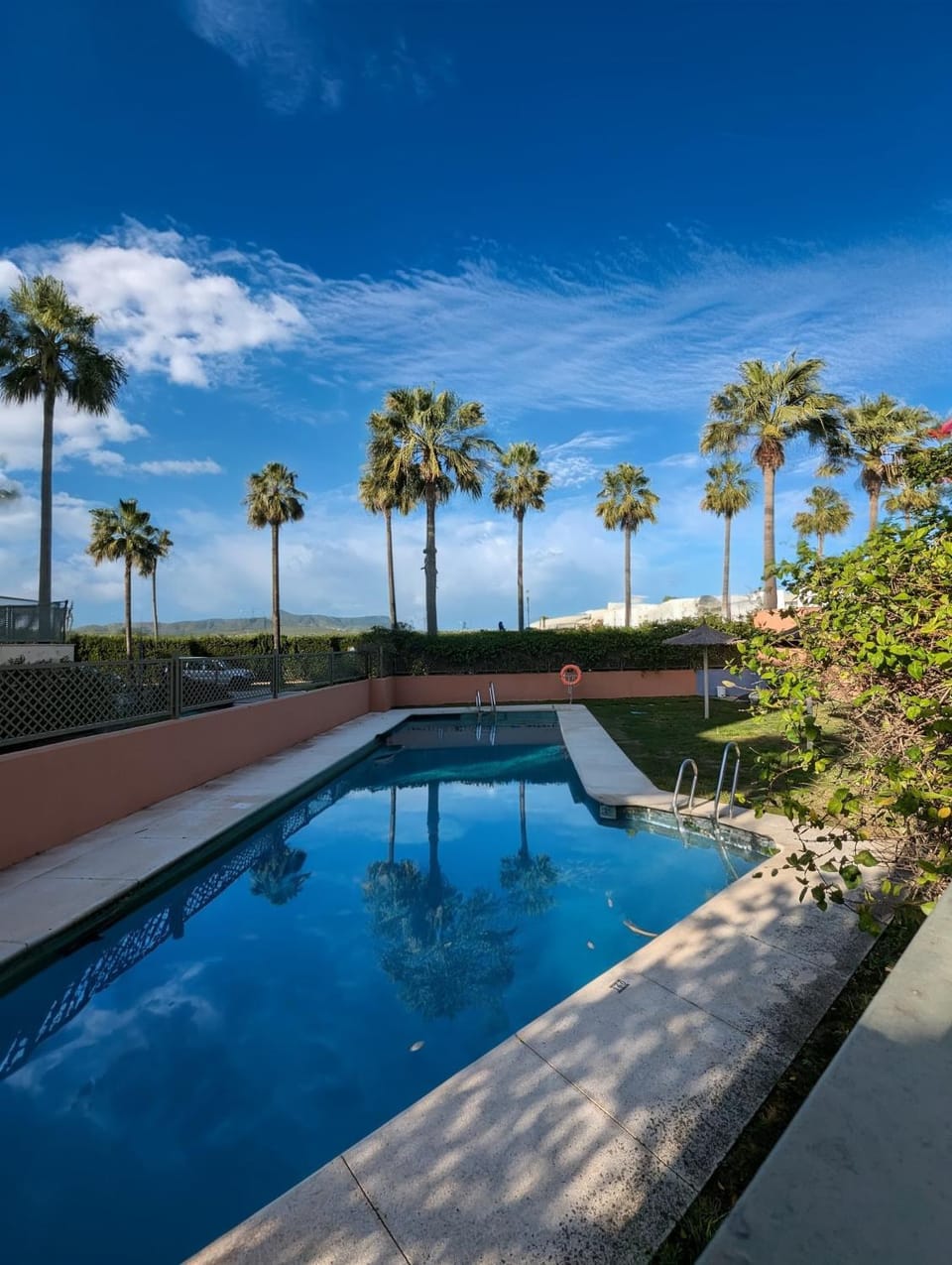 Day, Natural landscape, Garden, Garden view, Pool view, Swimming pool