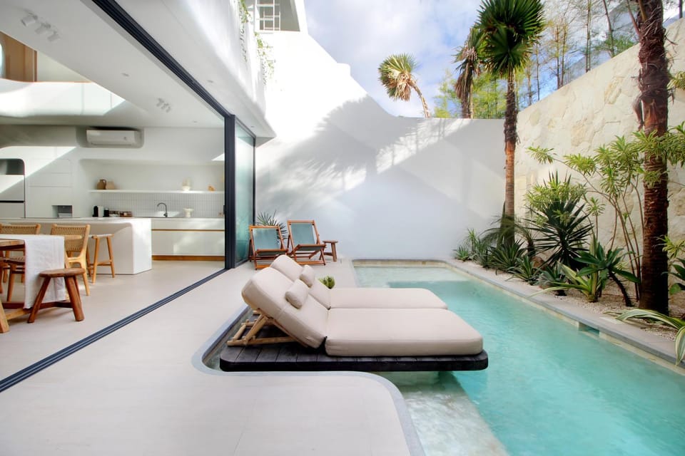 Patio, Seating area, Pool view, Swimming pool, sunbed
