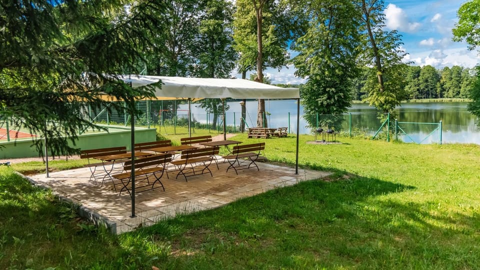 Day, Natural landscape, Garden, Seating area, Lake view