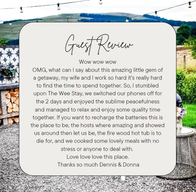 The Wee Stay - Lazy Spa with guest suite and outside Kitchen House in Scotland