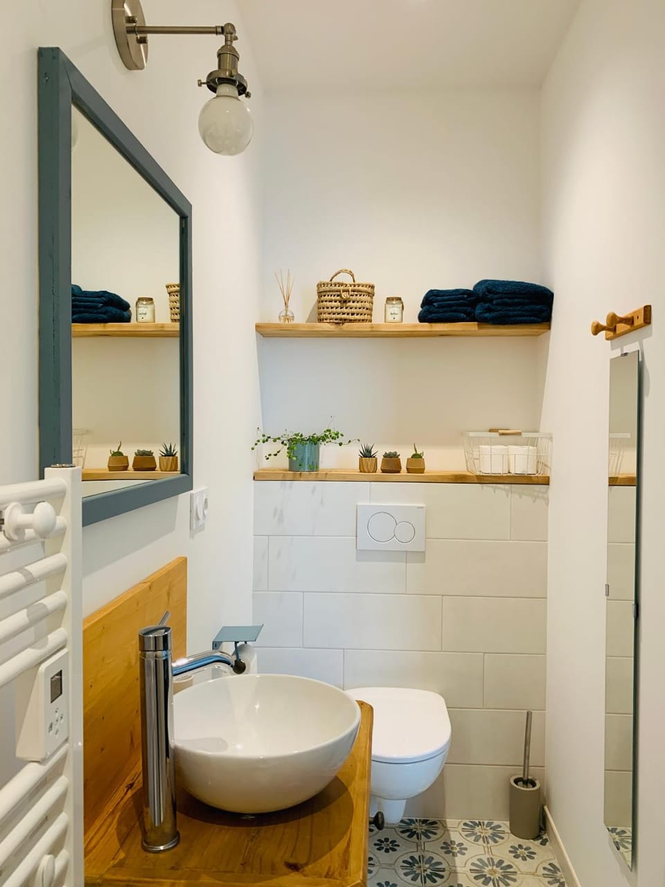 Toilet, Bathroom, hair dryier, towels