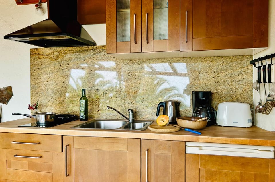 Kitchen or kitchenette, stove, kitchen