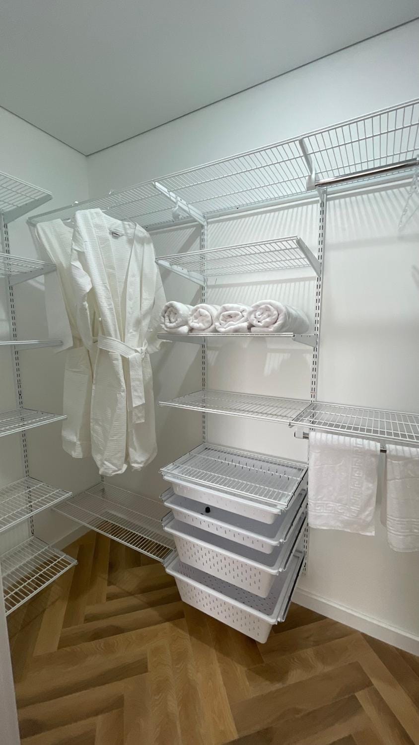 towels, wardrobe