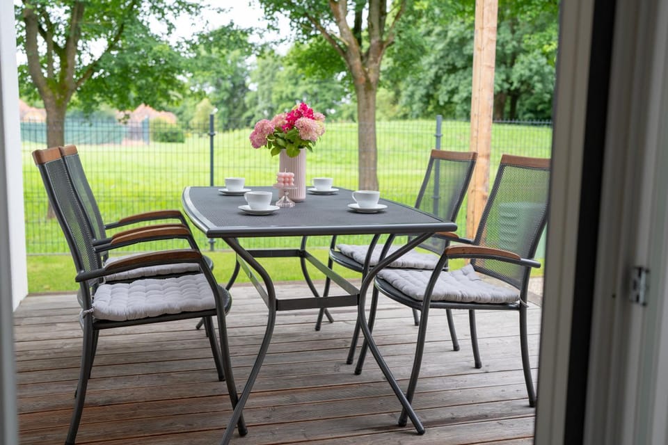 Patio, Day, Garden view