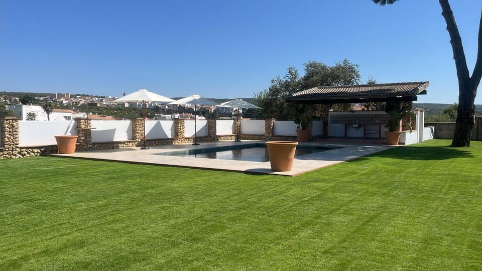 Property building, Spring, Day, Natural landscape, Garden, Garden view, Mountain view, Pool view, Swimming pool