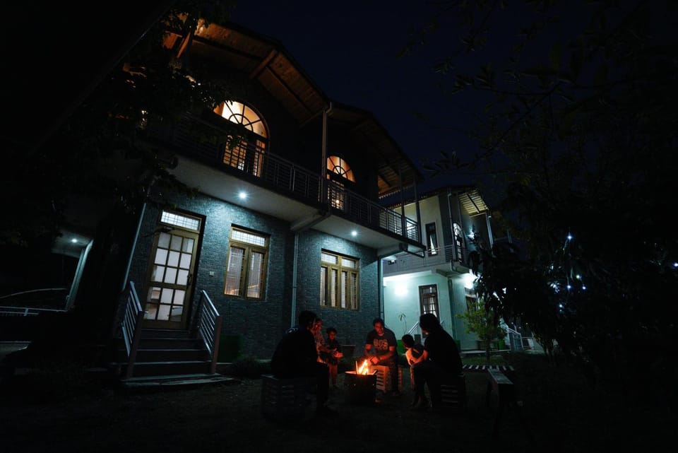 Property building, Night, People, Garden, group of guests