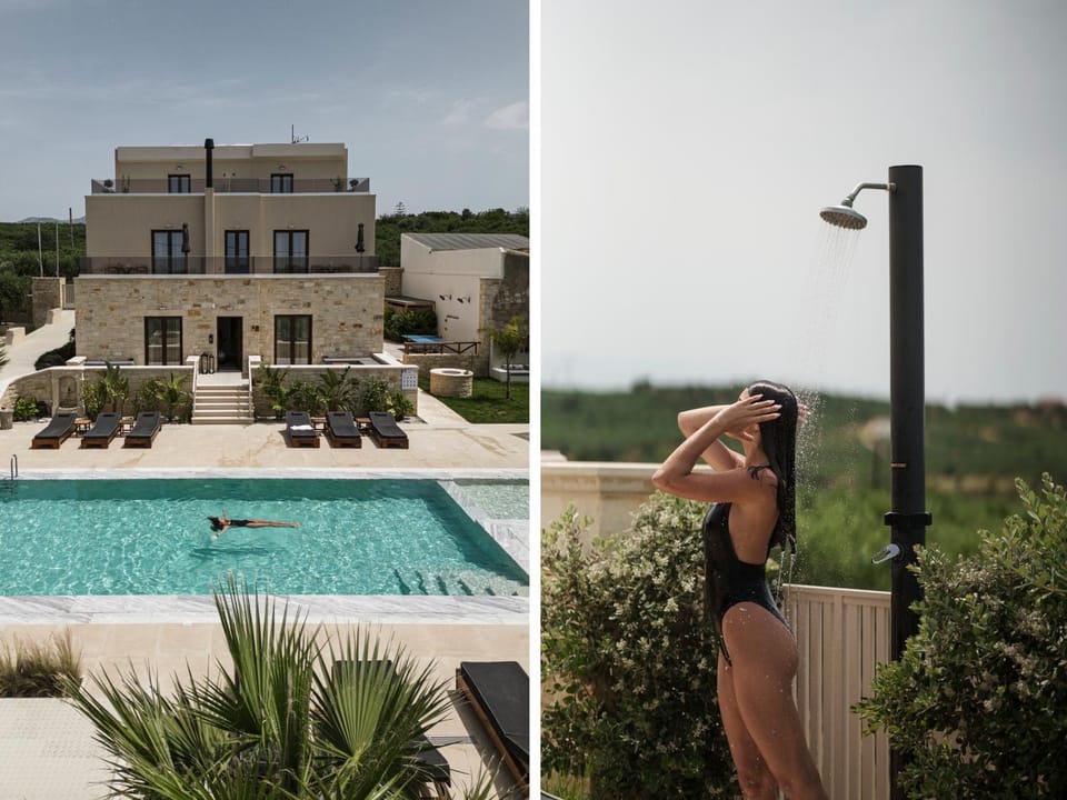 Property building, Day, People, Garden, Pool view, Swimming pool, sunbed