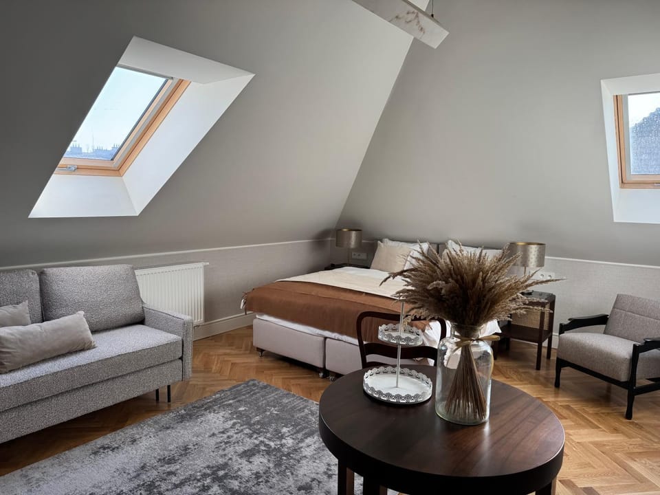 Living room, Seating area, Bedroom