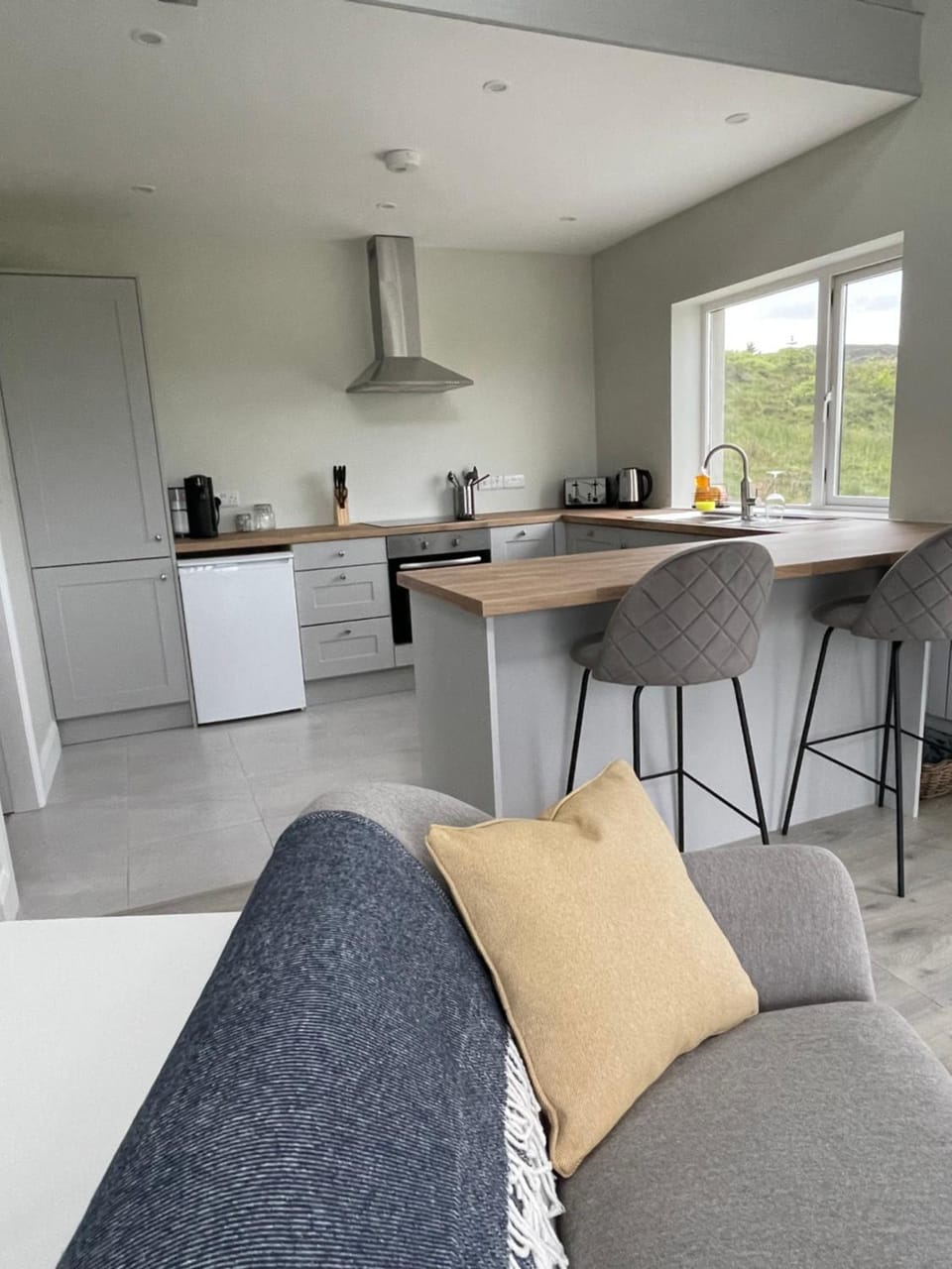 Kitchen or kitchenette, Living room, Dining area