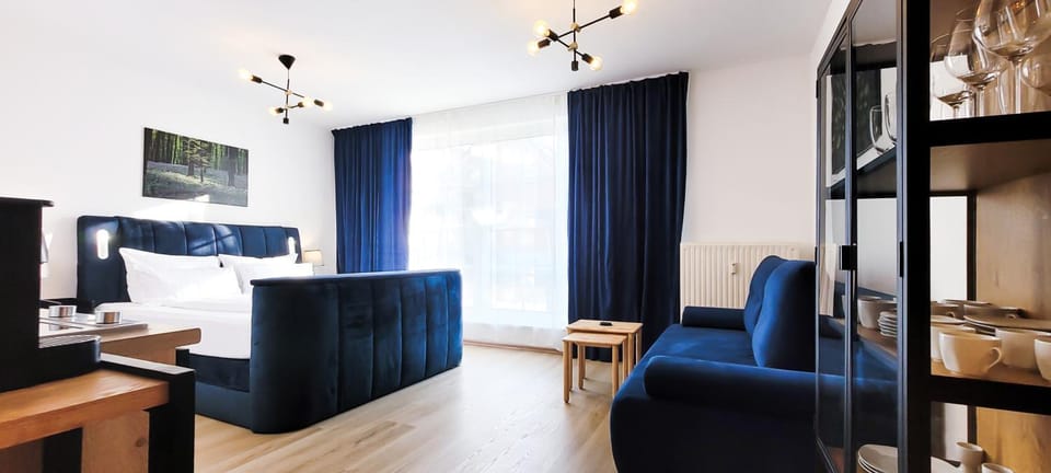 Bed, Living room, Photo of the whole room, Seating area, Bedroom