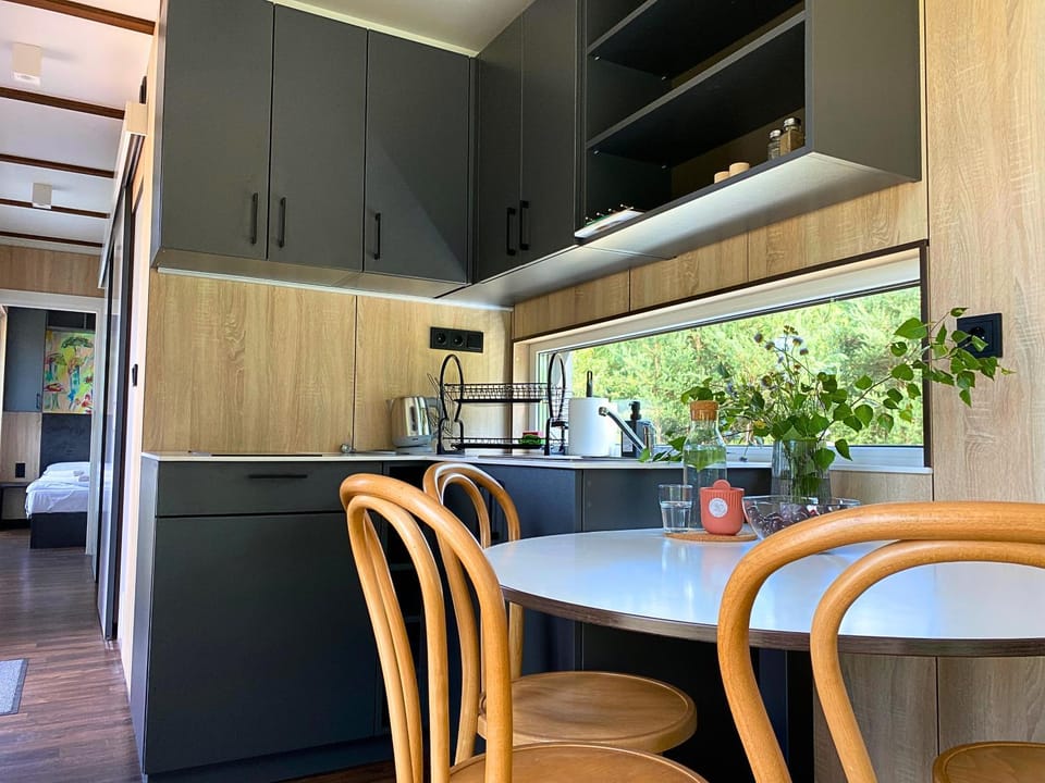 Kitchen or kitchenette, Dining area, oven