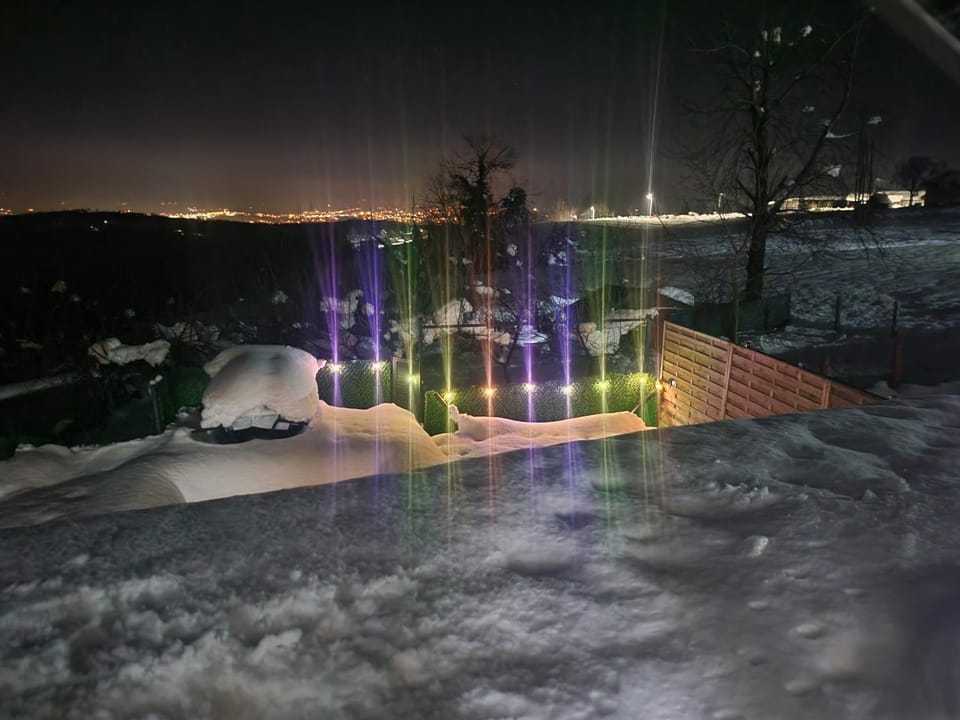 Night, Natural landscape, Winter