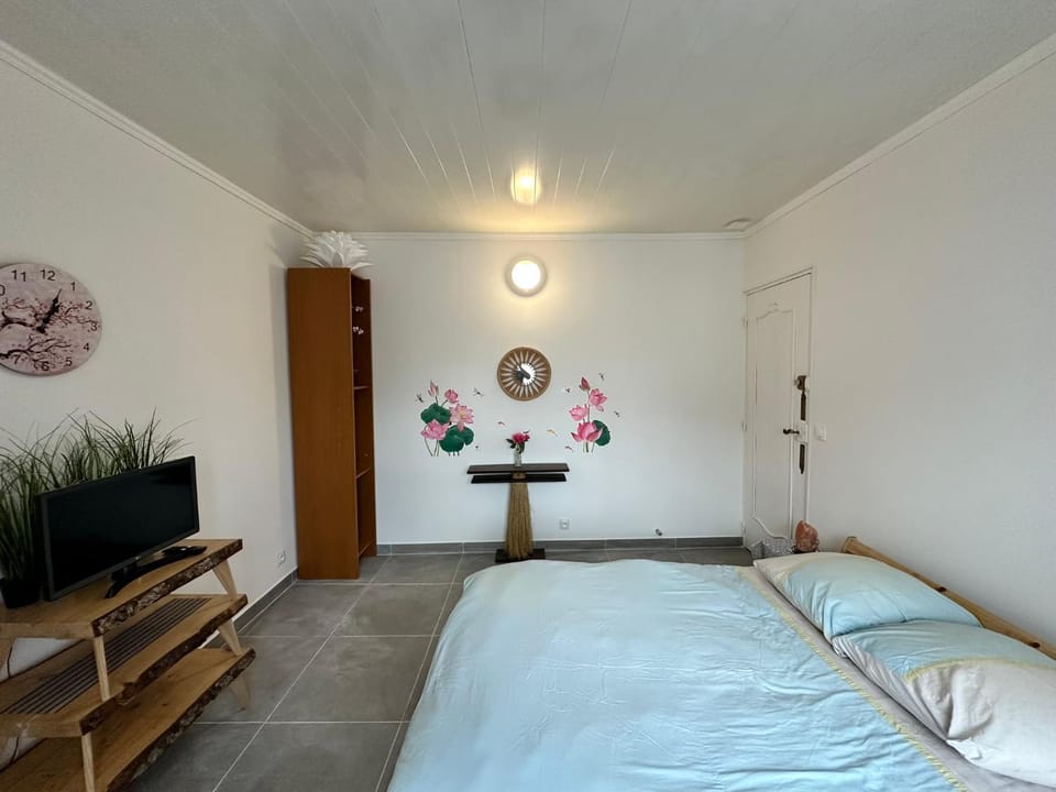 Bed, TV and multimedia, Photo of the whole room, Bedroom