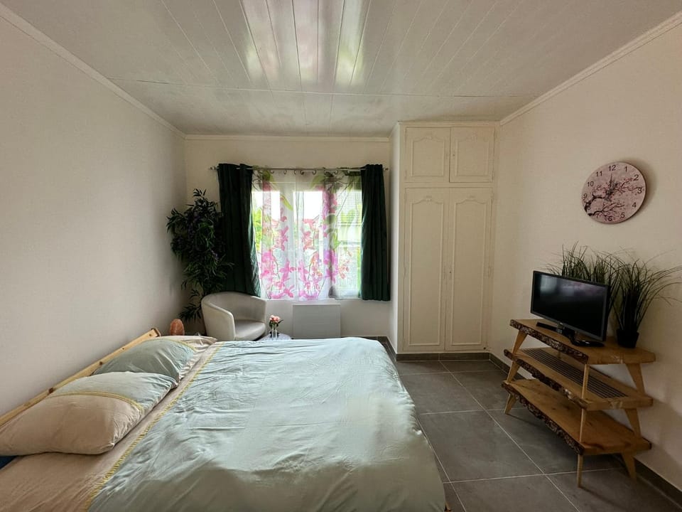 Bed, TV and multimedia, Photo of the whole room, Bedroom