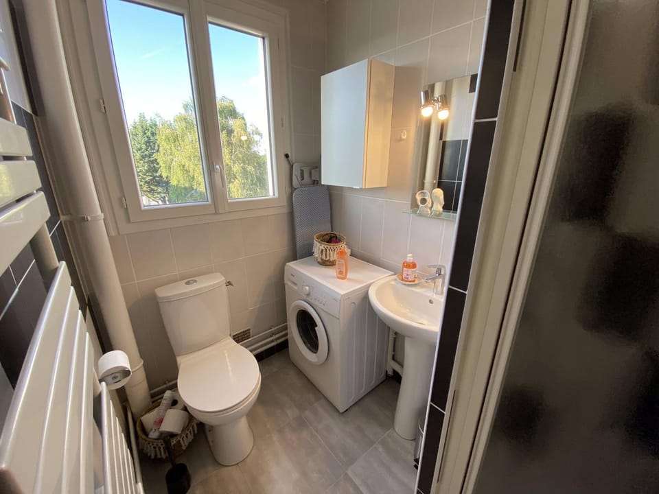 Shower, Bathroom, flat iron, washing machine