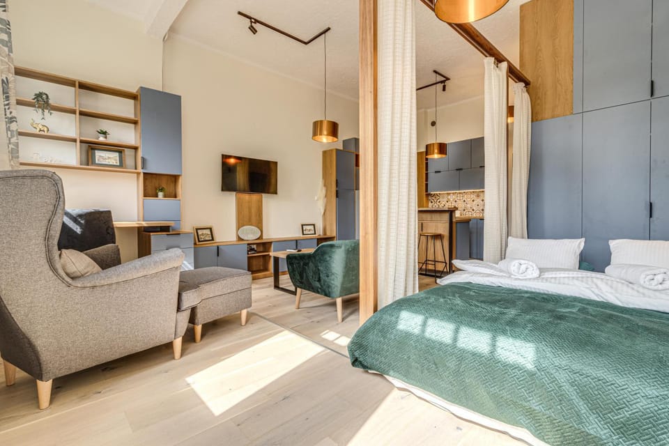 Bed, TV and multimedia, Seating area