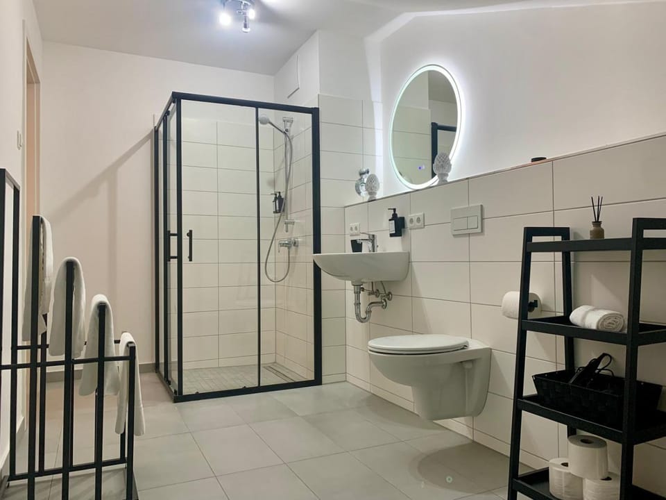 Shower, Toilet, Bathroom, towels